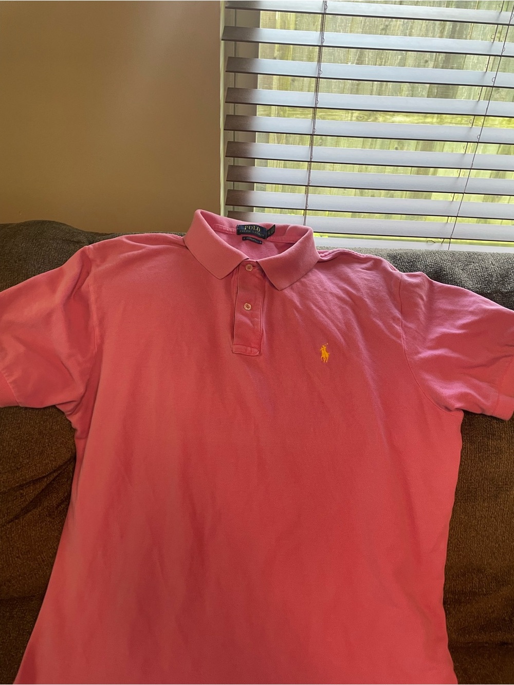 Polo by Ralph Lauren Pink Polo with Yellow Pony Embroidery